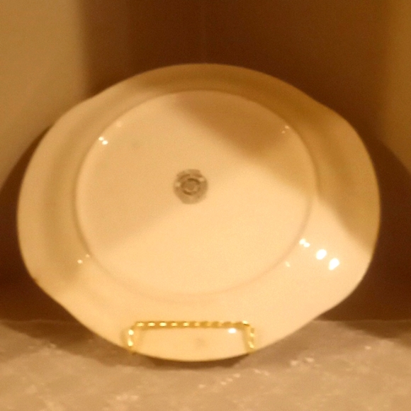 Vintage Universal Cambridge Iris Camwood Ivory- Cake Plate - Picture 10 of 12